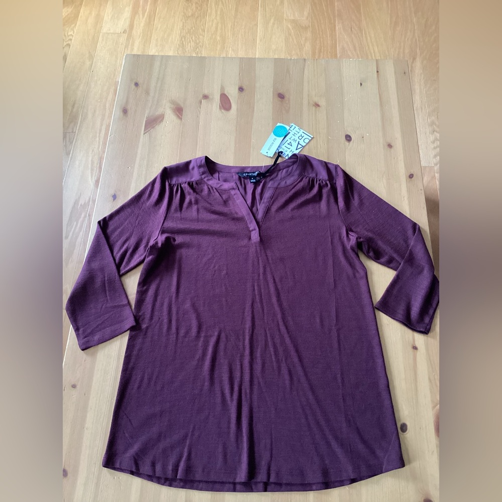 31 HAWTHORN Tula Mixed Material Knit Top